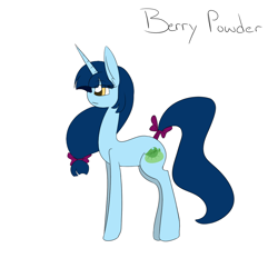 Size: 1000x1000 | Tagged: safe, artist:kaggy009, oc, oc only, oc:berry powder, pony, unicorn, female, mare, solo