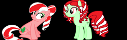 Size: 978x308 | Tagged: safe, artist:captainsnarkyninja, oc, oc:mint, oc:peppermint, earth pony, pony, duo, duo female, earth pony oc, female, siblings, sisters