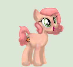 Size: 1008x926 | Tagged: safe, artist:captainsnarkyninja, oc, oc only, oc:peach cobbler, earth pony, pony, earth pony oc, female, open mouth, solo