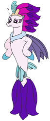 Size: 951x2305 | Tagged: safe, artist:supahdonarudo, derpibooru exclusive, edit, queen novo, seapony (g4), g4, my little pony: the movie, confused, hooves on hips, question mark, simple background, transparent background