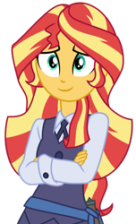 Size: 1024x1687 | Tagged: safe, artist:emeraldblast63, artist:namyg, sunset shimmer, equestria girls, g4, clothes, clothes swap, cosplay, costume, crossover, halloween, holiday, little witch academia, simple background, solo, transparent background
