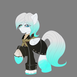 Size: 4134x4134 | Tagged: safe, artist:darkstorm mlp, oc, oc only, oc:cold front, pegasus, pony, clothes, heterochromia, hidden cutie mark, pirate, simple background, solo