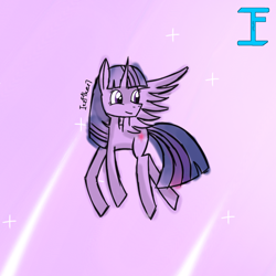 Size: 1000x1000 | Tagged: safe, artist:itzf1ker1, twilight sparkle, alicorn, pony, unicorn, g4, solo, twilight sparkle (alicorn)