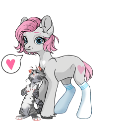 Size: 1024x1024 | Tagged: safe, snuzzle, cat, earth pony, pony, g1, avatar maker fantasy pony, body markings, character creator, clothes, cute, dress up game, game, heart, pictogram, short hair, short mane, short tail, simple background, socks, solo, transparent background