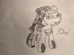 Size: 4160x3120 | Tagged: safe, oc, oc only, pony, artillery, ponified, solo, traditional art