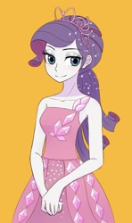 Size: 1221x2066 | Tagged: safe, artist:haibaratomoe, rarity, costume conundrum, equestria girls, equestria girls series, spoiler:eqg series (season 2), adorasexy, alternate hairstyle, beautiful, blushing, breasts, busty rarity, clothes, cute, digital art, dress, eyelashes, eyeshadow, female, gem, jewelry, looking at you, makeup, off shoulder, princess rarity, raribetes, sexy, smiling, smiling at you, solo, tiara