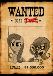 Size: 914x1289 | Tagged: safe, fluttershy, g4.5, my little pony: pony life, hate, wanted poster