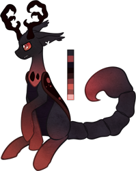 Size: 619x776 | Tagged: safe, artist:velnyx, oc, oc only, oc:crimson night, changedling, changeling, male, scorpion changeling, simple background, solo, transparent background