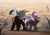 Size: 3508x2480 | Tagged: source needed, safe, artist:arctic-fox, oc, oc:sak, oc:stormdancer, bat pony, fallout equestria, armor, assassin's creed, badass, bandana, bat pony oc, bat wings, dagger, dark form tier 2, gothic, high res, jewelry, knife, married couple, raider, raider armor, sakancer, tiara, weapon, wing ring, wings