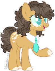 Size: 1830x2340 | Tagged: safe, artist:kurosawakuro, oc, oc only, oc:apple beam, earth pony, pony, base used, female, friends of infinity, mare, necktie, offspring, parent:applejack, parent:filthy rich, parent:filthyjack, simple background, solo, transparent background