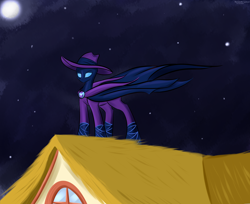 Size: 2920x2380 | Tagged: safe, artist:renarde-louve, mare do well, pony, g4, high res, moon, night, stars