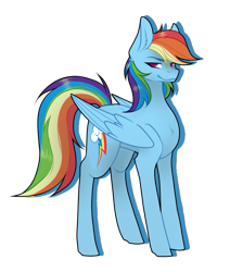 Size: 595x701 | Tagged: safe, artist:cyrinthia, rainbow dash, pony, g4, simple background, solo, transparent background