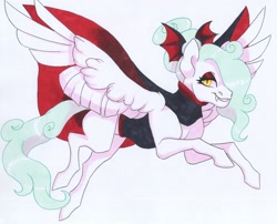 Size: 3774x3043 | Tagged: safe, artist:frozensoulpony, oc, oc:jade luck, pegasus, pony, clothes, costume, female, high res, mare, nightmare night costume, solo, traditional art