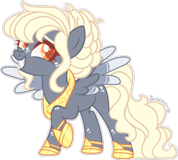 Size: 2388x2150 | Tagged: safe, artist:kurosawakuro, oc, oc only, pegasus, pony, base used, colored wings, female, high res, mare, multicolored wings, offspring, parent:derpy hooves, parent:king sombra, simple background, solo, transparent background, wings