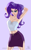 Size: 1200x1920 | Tagged: safe, artist:cherrymocaccino, artist:zuko42, rarity, human, art pack:music album 'e.g.8 themes', equestria girls, g4, arm behind head, armpits, belly button, breasts, busty rarity, cleavage, clothes, female, humanized, looking at you, miniskirt, skirt, solo