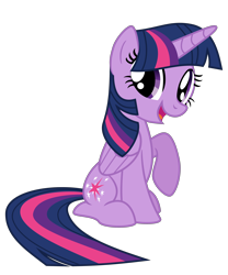 Size: 3400x4096 | Tagged: safe, artist:dashyoshi, twilight sparkle, alicorn, pony, g4, .svg available, looking at you, simple background, sitting, solo, transparent background, twilight sparkle (alicorn), vector