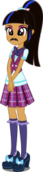 Size: 1347x5316 | Tagged: safe, artist:nightred15, edit, vector edit, sour sweet, oc, oc only, oc:naranjita, human, equestria girls, g4, my little pony equestria girls: friendship games, clothes, crystal prep academy uniform, facial hair, human coloration, humanized, mexican, moustache, mustache girl, realism edits, school uniform, simple background, solo, transparent background, vector