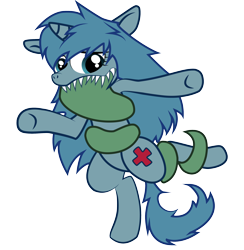 Size: 2550x2608 | Tagged: safe, artist:almaustral, oc, oc only, pony, unicorn, bipedal, high res, horn, sharp teeth, simple background, solo, teeth, tentacles, transparent background, underhoof, unicorn oc