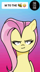 Size: 500x889 | Tagged: safe, artist:bonpikabon, fluttershy, bee, insect, pegasus, pony, g4, animated, emoji, female, gif, mare, solo