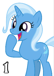 Size: 202x284 | Tagged: safe, trixie, pony, unicorn, g4, cropped, eyes open, female, horn, mare, open mouth, simple background, smiling, solo, white background