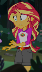 Size: 356x613 | Tagged: safe, screencap, sunset shimmer, equestria girls, g4, legend of everfree - bloopers, my little pony equestria girls: legend of everfree, cropped, female, solo focus