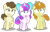 Size: 1280x828 | Tagged: safe, artist:aleximusprime, pound cake, princess flurry heart, pumpkin cake, fanfic:cheesy as pie, flurry heart's story, g4, bow, cake twins, colt, colt pound cake, concerned, female, filly, filly flurry heart, filly pumpkin cake, kids, male, older, older flurry heart, older pound cake, older pumpkin cake, shocked, siblings, simple background, transparent background, twins, vector, worried