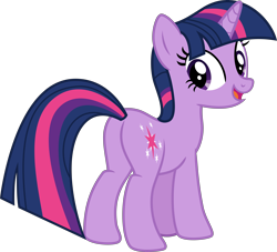 Size: 10650x9673 | Tagged: safe, artist:alandssparkle, twilight sparkle, pony, unicorn, g4, magic duel, absurd resolution, butt, female, looking at you, looking back, looking back at you, mare, open mouth, plot, simple background, solo, transparent background, twibutt, unicorn twilight, vector