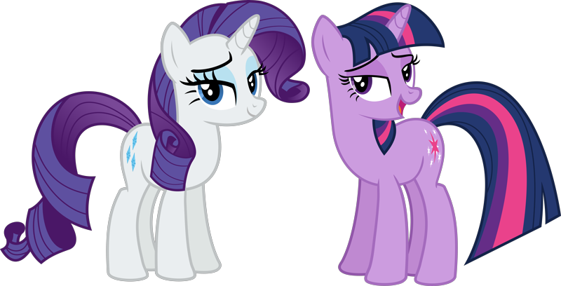 2466190 - safe, artist:alandssparkle, rarity, twilight sparkle, pony,  unicorn, absurd resolution, bedroom eyes, duo, duo female, female, lidded  eyes, looking at you, mare, open mouth, simple background, transparent  background, unicorn twilight, vector -