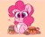 Size: 3100x2600 | Tagged: safe, artist:kittyrosie, pinkie pie, earth pony, pony, g4, blushing, cake, candy, chocolate, cookie, cute, diapinkes, ear fluff, floating heart, food, halloween, heart, heart eyes, high res, holiday, icing bag, icing on nose, solo, wingding eyes