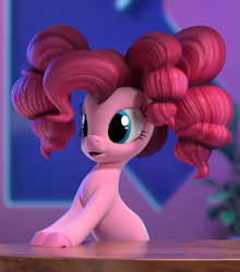 Size: 607x691 | Tagged: safe, screencap, pinkie pie, earth pony, pony, g4, hello pinkie pie, alternate hairstyle, cropped, cute, female, solo
