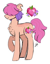 Size: 985x1249 | Tagged: safe, artist:gallantserver, oc, oc only, oc:passiflora apple, earth pony, pony, adopted offspring, hair over eyes, male, parent:big macintosh, simple background, solo, stallion, transparent background