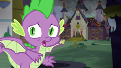 Size: 1920x1080 | Tagged: safe, screencap, dandy dispatch, spike, dragon, pony, g4, the ending of the end, male, winged spike, wings