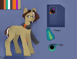 Size: 1433x1105 | Tagged: safe, oc, oc only, oc:charm_kvas, pony, unicorn, author:vesta, reference sheet, solo