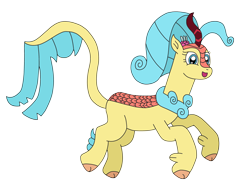 Size: 3264x2448 | Tagged: safe, artist:supahdonarudo, princess skystar, kirin, g4, my little pony: the movie, cute, high res, kirin-ified, prancing, simple background, skyabetes, species swap, transparent background