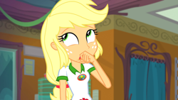 Size: 1920x1080 | Tagged: safe, screencap, applejack, equestria girls, g4, legend of everfree - bloopers, my little pony equestria girls: legend of everfree, solo