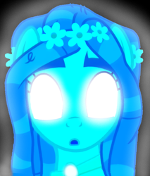 Size: 943x1107 | Tagged: safe, artist:mellow91, edit, edited screencap, screencap, tree hugger, pony, g4, :o, cropped, glowing eyes, open mouth, possessed, solo
