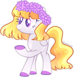 Size: 2298x2382 | Tagged: safe, artist:kurosawakuro, oc, oc only, pegasus, pony, base used, female, floral head wreath, flower, high res, mare, simple background, solo, transparent background