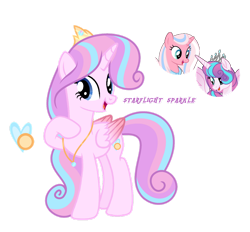 Size: 1280x1190 | Tagged: safe, artist:starflightmlp, clear sky, princess flurry heart, oc, alicorn, pony, g4, crack ship offspring, female, magical lesbian spawn, mare, offspring, parent:clear sky, parent:princess flurry heart, simple background, transparent background