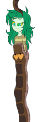 Size: 1008x2904 | Tagged: safe, artist:jerrydestrtoyer, wallflower blush, snake, equestria girls, g4, carnivore, clothes, crossover, duo, female, kaa, kaa eyes, male, mind control, simple background, the jungle book, transparent background, vore
