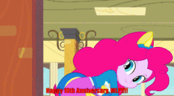 Size: 700x390 | Tagged: safe, screencap, blueberry cake, bright idea, curly winds, diamond tiara, drama letter, micro chips, mystery mint, paisley, pinkie pie, rose heart, scribble dee, silver spoon, some blue guy, velvet sky, watermelody, mlp fim's tenth anniversary, equestria girls, g4, my little pony equestria girls, animated, ass, butt, butt shake, cafeteria, canterlot high, cute, diamond buttiara, diamondbetes, female, gif, happy birthday mlp:fim, male, scribblebetes, silverbetes, students, wondercolt ears, wondercolt tail, wondercolts uniform