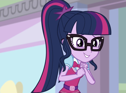 Size: 1456x1072 | Tagged: safe, screencap, sci-twi, twilight sparkle, equestria girls, equestria girls specials, g4, my little pony equestria girls: mirror magic, cropped, geode of telekinesis, magical geodes, solo