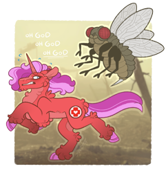 Size: 1253x1284 | Tagged: safe, artist:snootsnooter, oc, oc only, oc:ali cure, pony, unicorn, fallout equestria, bloatfly, female, mare
