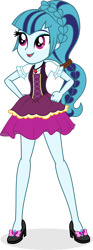 Size: 1280x3445 | Tagged: safe, artist:punzil504, sonata dusk, equestria girls, g4, alternate hairstyle, clothes, cutie mark, cutie mark on clothes, dirndl, legs, simple background, solo, transparent background