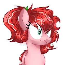 Size: 2060x2052 | Tagged: safe, artist:midnightmusic, oc, oc only, oc:shimmy, oc:strawberry glaze, earth pony, pony, high res, meep, scared, simple background, solo, spooked, transparent background