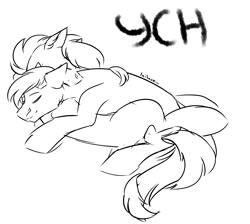 Size: 2627x2355 | Tagged: safe, artist:toptian, oc, oc only, earth pony, pony, commission, duo, earth pony oc, eyes closed, high res, hug, lineart, monochrome, your character here