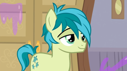 Size: 1366x768 | Tagged: safe, screencap, sandbar, earth pony, pony, g4, the hearth's warming club, solo