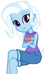Size: 543x870 | Tagged: safe, artist:gmaplay, screencap, trixie, equestria girls, g4, my little pony equestria girls: legend of everfree, camp everfree outfits, crossed arms, simple background, solo, transparent background