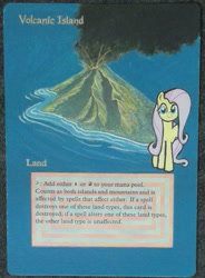 Size: 1065x1450 | Tagged: artist needed, safe, fluttershy, g4, crossover, customized toy, irl, island, magic the gathering, photo, toy