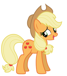 Size: 6750x7623 | Tagged: safe, artist:estories, applejack, earth pony, pony, g4, absurd resolution, cute, hat, jackabetes, simple background, solo, transparent background, vector
