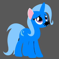 Size: 894x894 | Tagged: safe, artist:owlhouse35, trixie, pony, unicorn, g4, cat ears, female, gray background, mare, simple background, solo